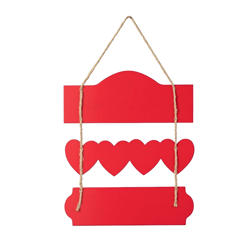 Glitzhome® 13.5" Valentine's Wooden Love Door Hanger