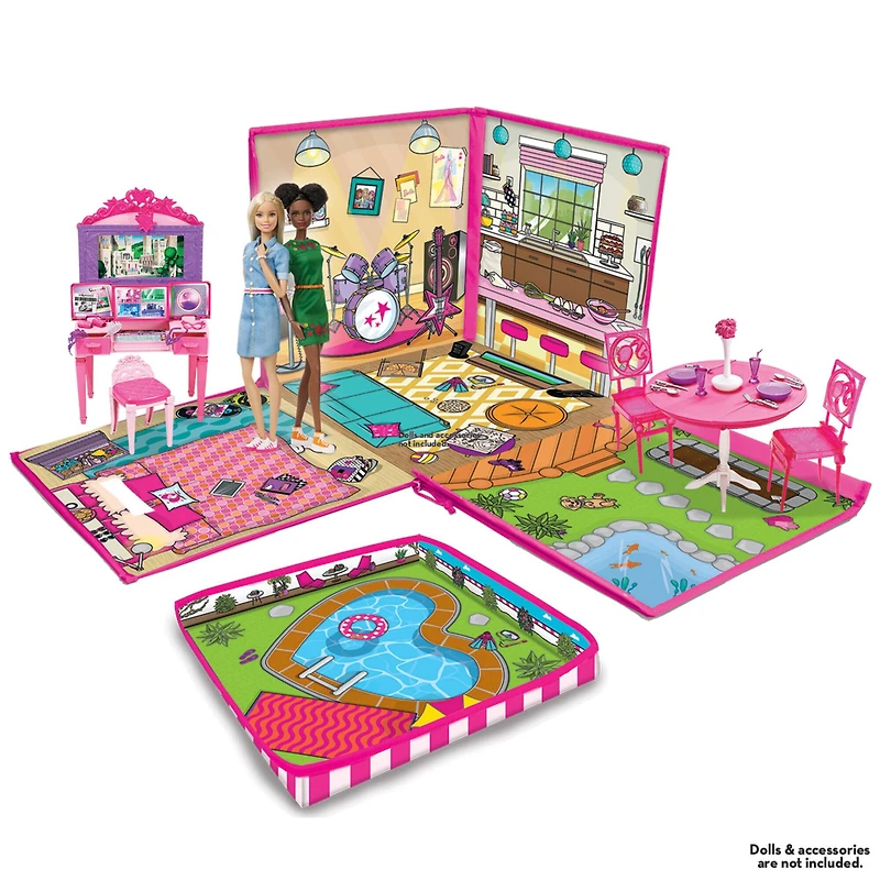 Tara Toy™ ZipBin® Barbie® Dreamhouse™ Play & Store Toy Box