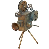 The Novogratz 16" Brown Metal Decorative Camera Film Sculpture