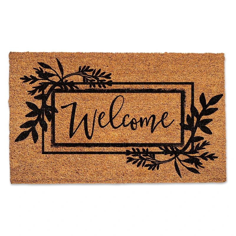 Welcome Floral Border Doormat