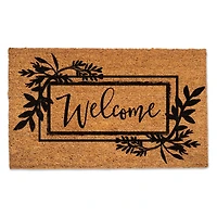 Welcome Floral Border Doormat