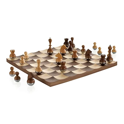 Umbra Walnut Wobble Chess Set