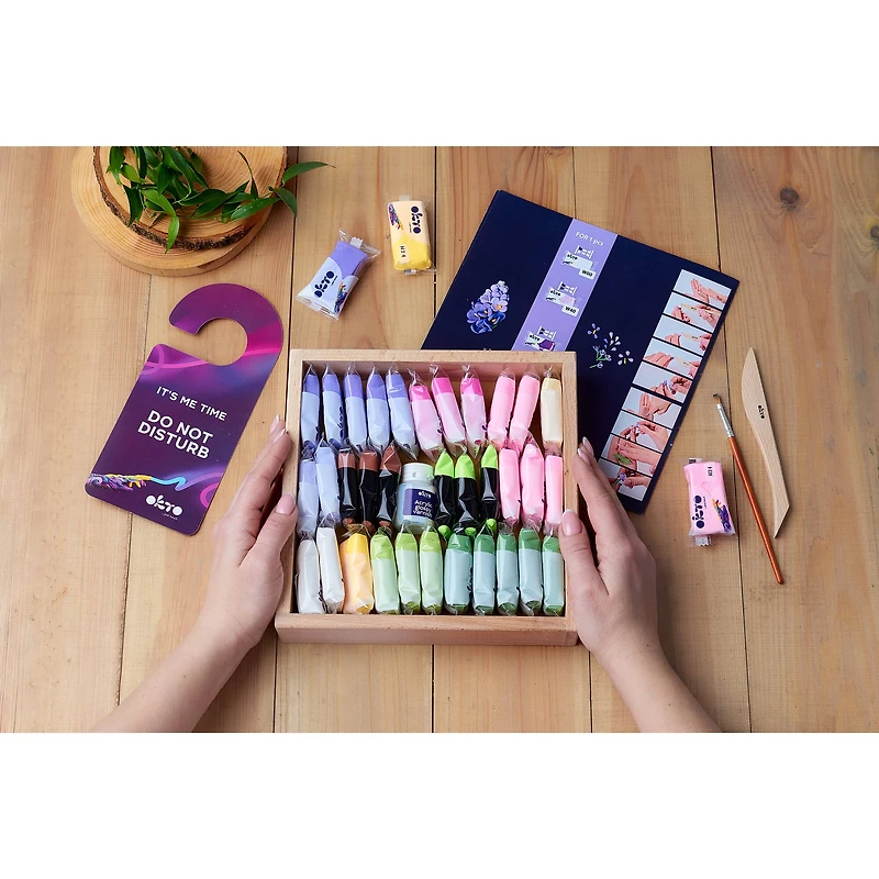 OKTO DIY Wood & Craft Inspiration Flowers Clay Kit