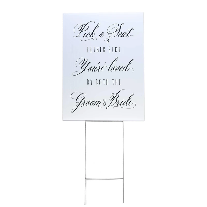 Hortense B. Hewitt Co.™ Pick a Seat Either Side Sign