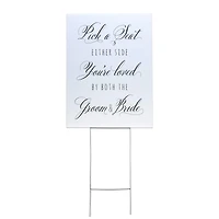 Hortense B. Hewitt Co.™ Pick a Seat Either Side Sign