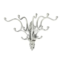Hello Honey® 7.5" White Decorative Distressed Metal Wall Hook