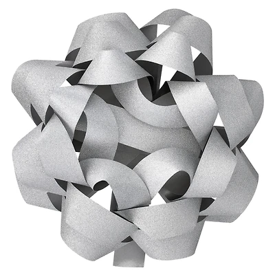5.75" Silver Glitter Gift Bow By Celebrate It™