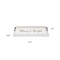 Elegant Designs™ 15.5" Merry & Bright Serving Tray with Handles