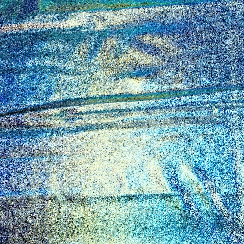 Cosplay by Yaya Han Light Blue Oil Slick 4-Way Stretch Jersey Fabric