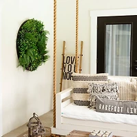 40" Framed Amalfi Coast Artificial Living Wall Art Panel