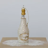 Hello Honey® 6" Gold Glass Champagne Bottle Ornament