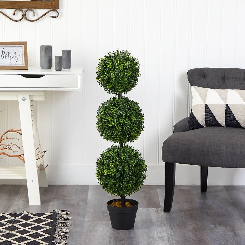 3ft. Potted Boxwood Triple Ball Topiary Tree
