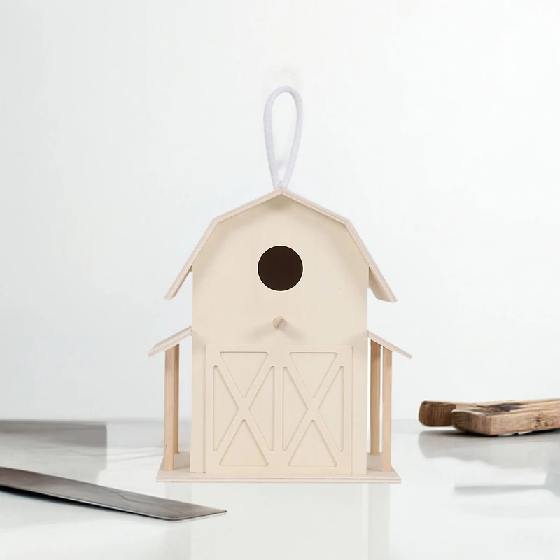 8" Wood Barn Birdhouse by Make Market®