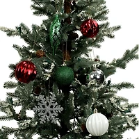 34 Pack Red, Green & Silver Shatterproof Ornaments by Ashland®