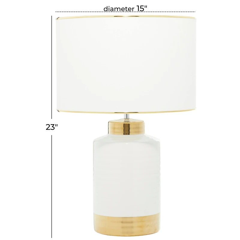 CosmoLiving by Cosmopolitan 23" Gold Ceramic Table Lamp