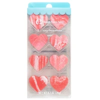 Sweet Tooth Fairy® Pink Swirl Heart Icing Decorations, 8ct.