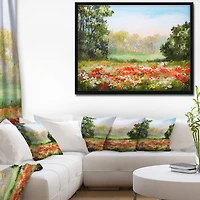 Designart - Poppy Field with Sky