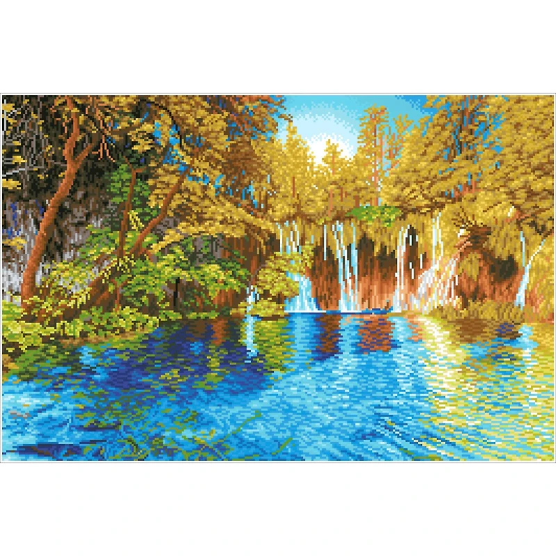 Diamond Dotz® Intermediate Picturesque Falls Plitvice Lakes National Park Diamond Facet Art Kit