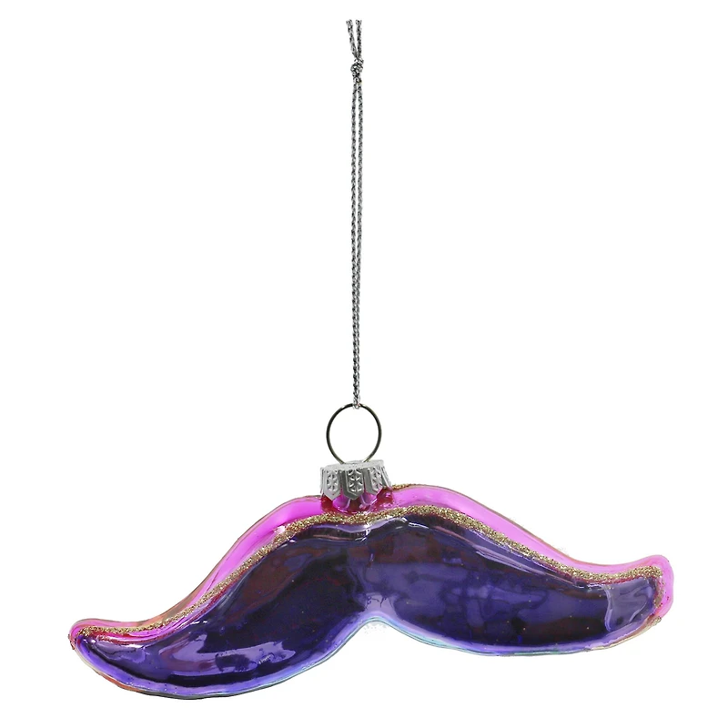 4" Pride Mustache Glass Ornament by Ashland®