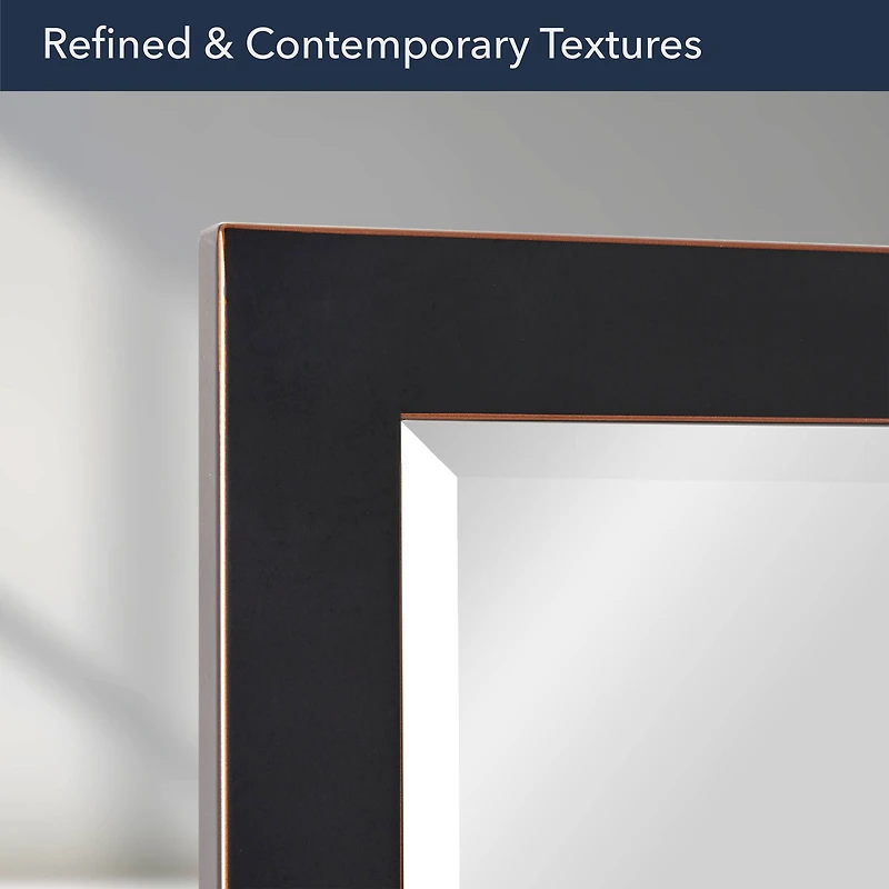 Head West Bronze Stainless Steel Beveled 30" x 40" Framed Accent Vanity Mirror