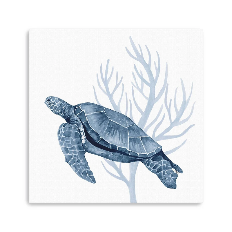 Deep Blue Sea XVIII Gold Canvas Giclee