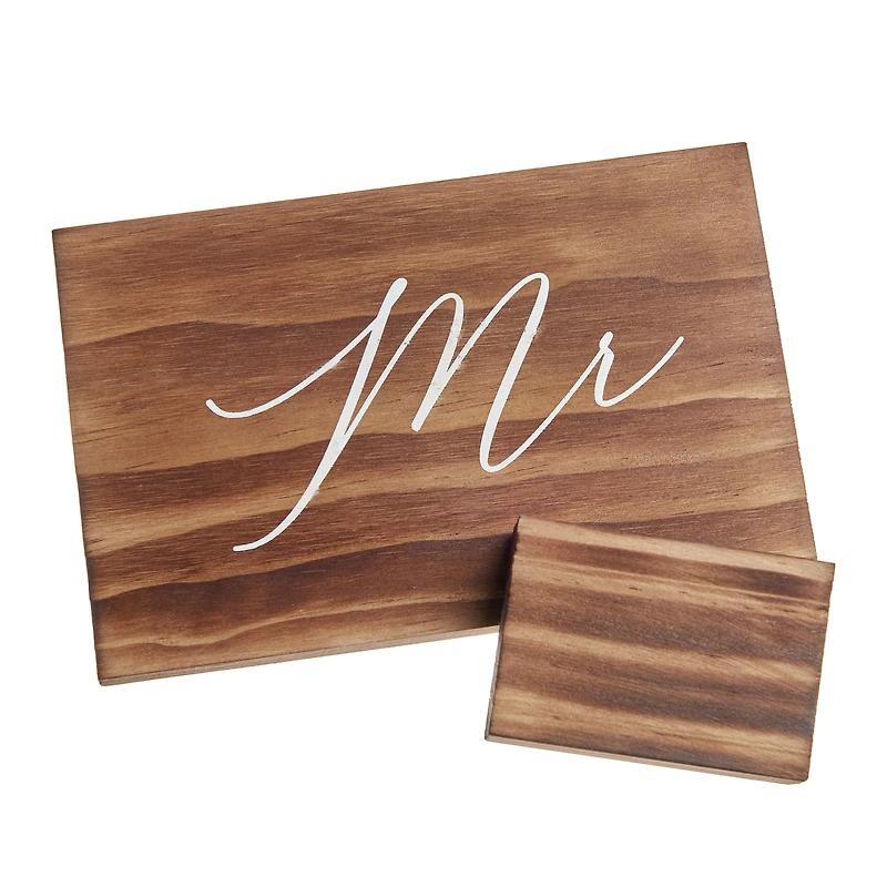 Small Mr. Wooden Table Seating Sign with Base by Celebrate It™