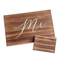 Small Mr. Wooden Table Seating Sign with Base by Celebrate It™