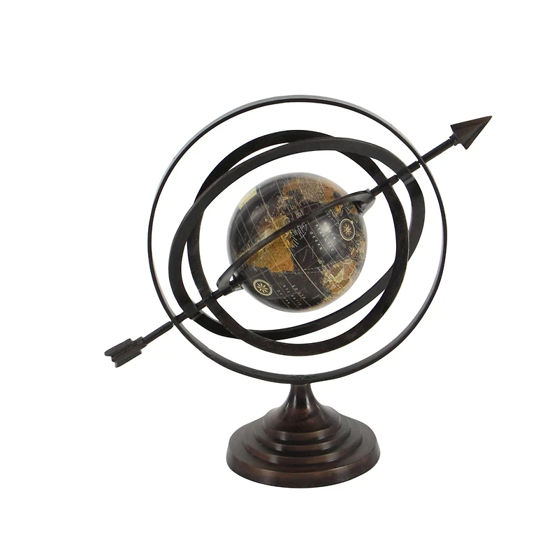 Black Aluminum Industrial Globe