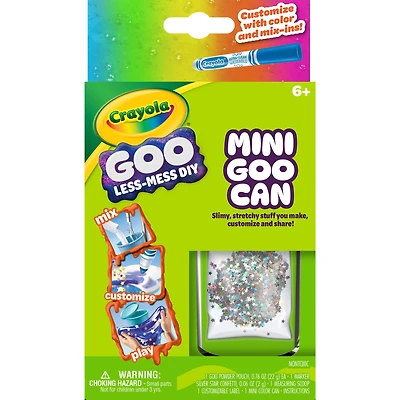 Crayola® Mini Goo Can with Silver Star Mix'ins Slime Making Kit