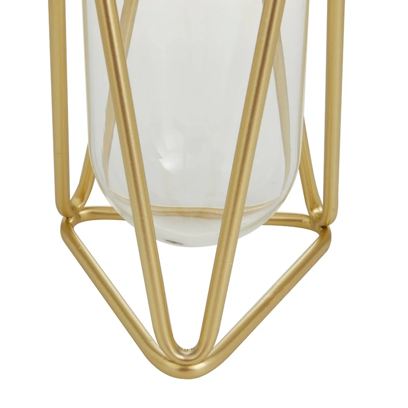 CosmoLiving by Cosmopolitan 9" Gold Modern Iron Vase Set