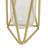 CosmoLiving by Cosmopolitan 9" Gold Modern Iron Vase Set