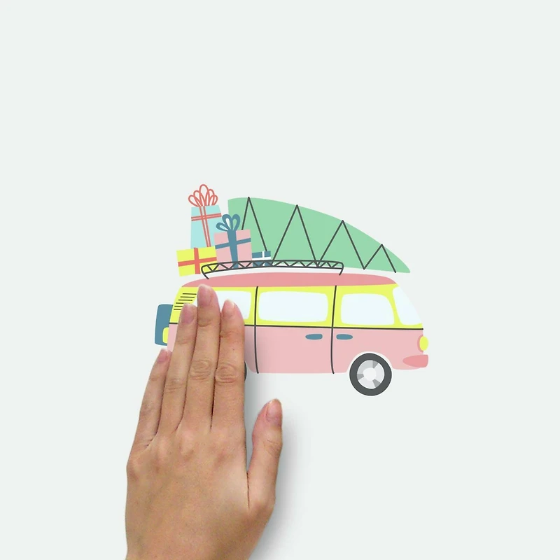 RoomMates Retro Christmas Cars Peel & Stick Wall Decals