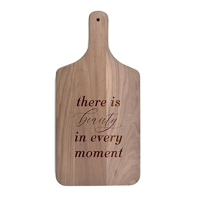 17" Beauty in Every Moment Walnut Paddle Cutting Board