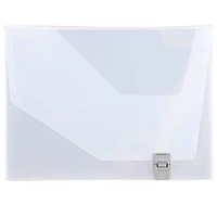 JAM Paper Plastic Box Portfolio with Side Buckle 9.75" x 13.5
