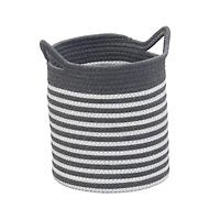 Household Essentials Gray & White Striped Cotton Basket Set