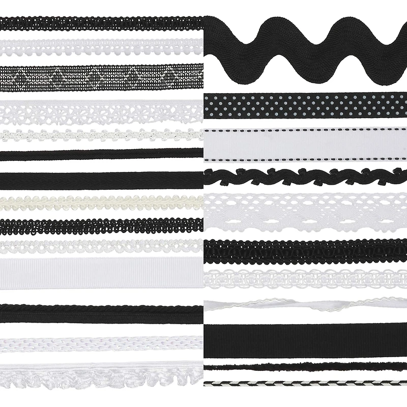 Black & White Trim Bundle by Celebrate It®, 25ct.