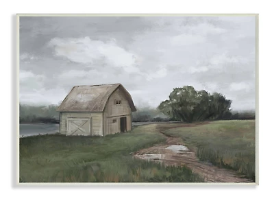 Stupell Industries Cloudy Barn Wall Plaque
