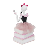 9" Book Stack Skeleton with Makeup Tabletop Décor by Ashland®