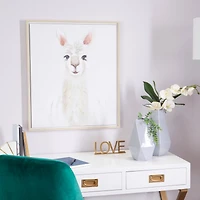 CosmoLiving by Cosmopolitan White Polystone French Country Framed Wall Art, 28" x 24"