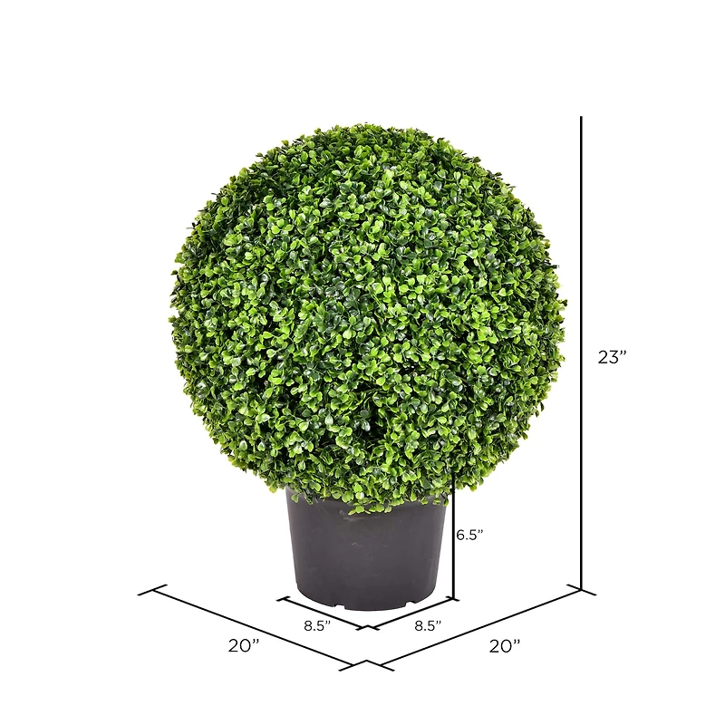 20" Artificial Green Boxwood Ball