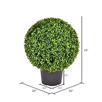 20" Artificial Green Boxwood Ball