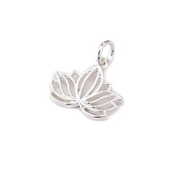 Charmalong™ Silver Plated Lotus Charm by Bead Landing™