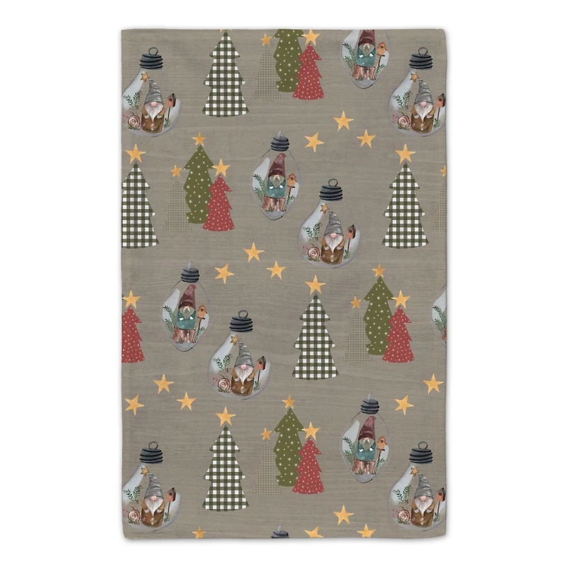 Good Tidings Tree & Globe Pattern Tea Towel Set