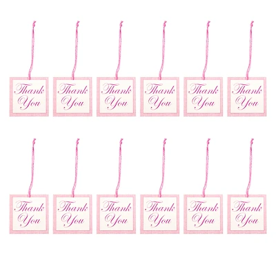 24 Packs: 12 ct. (288 total) Baby Girl Thank You Gift Tags by Celebrate It™