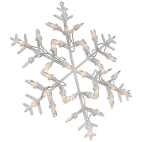 13.5" Lighted Snowflake Christmas Window Silhouette Decoration