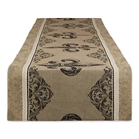 Fleur De Lis Stripe Jacquard Table Runner