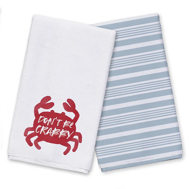 Don't Be Crabby Tea Towel Set