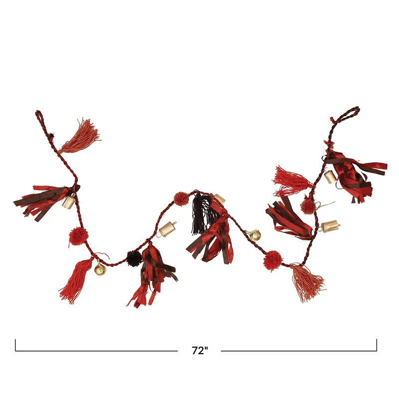Hello Honey® 6ft. Metal Bells with Pom Poms