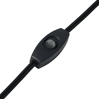 Hello Honey® 20.5" Natural and Black Modern Rattan and Wood Table Lamp with Black Jute Shade