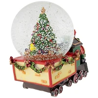 Elf Train Musical Christmas Snow Globe - 8"